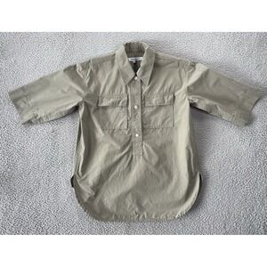 Norse Projects Valna Shirt Mens 36‎ Heavy Poplin Khaki Travel Minimalist